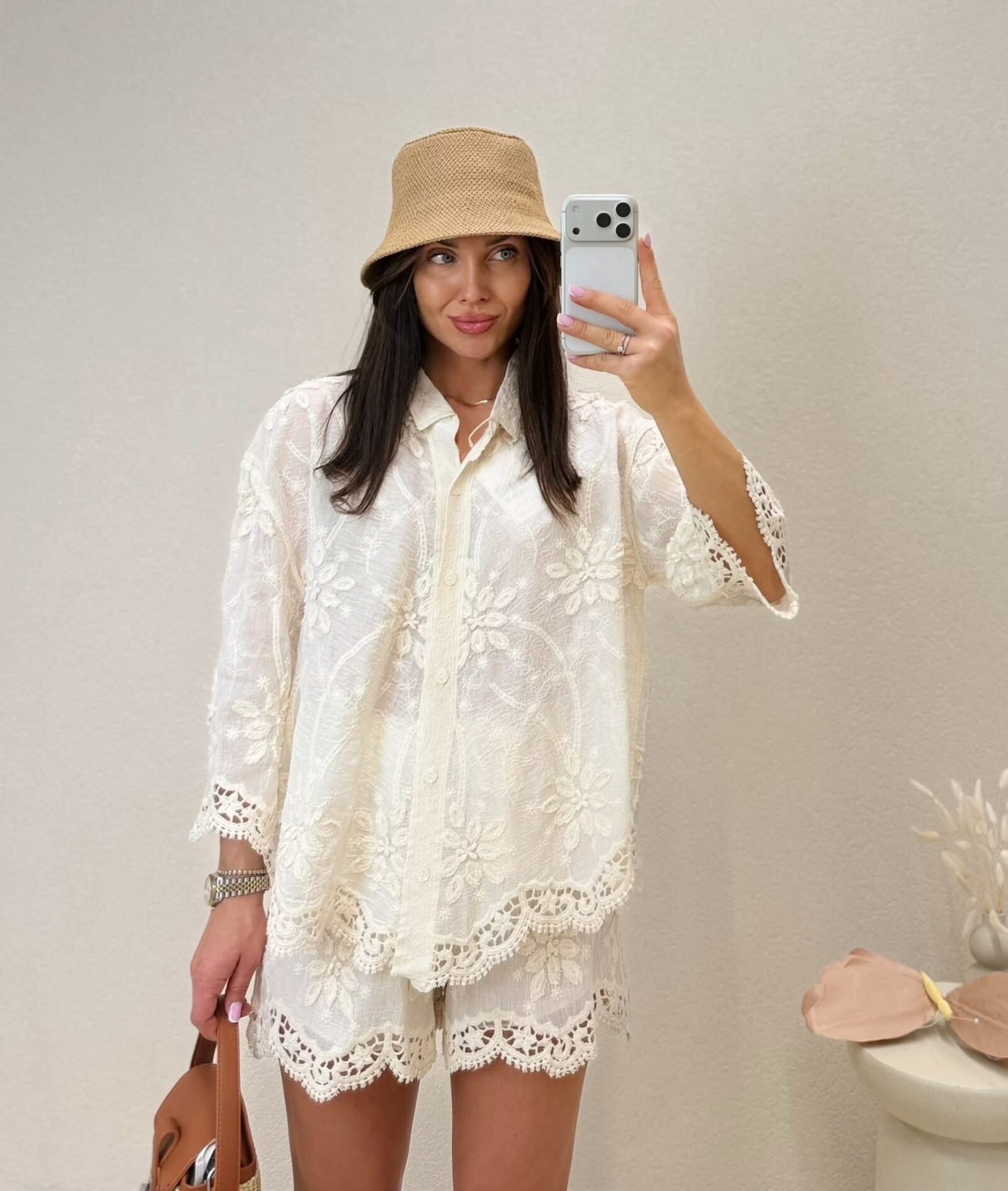 Bawełniany komplet boho - Beż